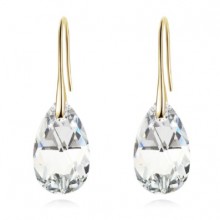 Brincos Pendentes Dourados com Swarovski Cristal