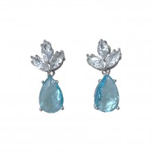 Brincos de Gotas em Azul Claro
