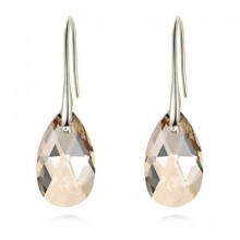 Brincos com Swarovski Champagne