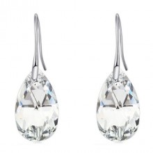 Brincos com Swarovski Translúcido