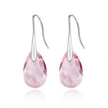 Brincos com Swarovski Rosa
