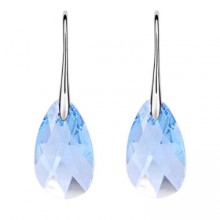 Brincos com Swarovski Azul Translúcido