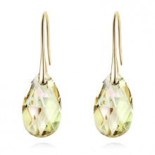 Brincos Pendentes Dourados com Swarovski Citrus