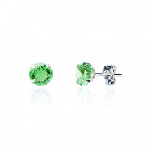 Brincos Micro Zircônias Verdes 0,2cm - Prata 925