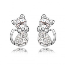Brincos de Gatos com Swarovski 
