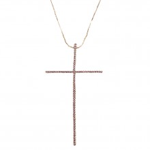 Colar Dourado com Crucifixo