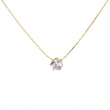 Colar Dourado com Zircônia