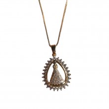Colar Dourado com Nossa Senhora Aparecida