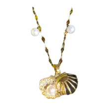 Conjunto de Pérolas Dourado 