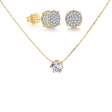 Conjunto Dourado com Zircônias