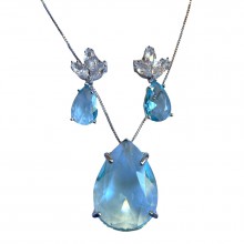 Conjunto de Gotas em Azul Claro