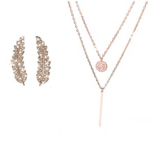 Conjunto Rosê com Zircônias