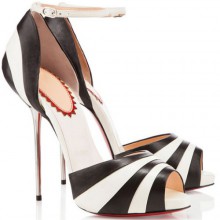 Peep Toe - Branco e Preto