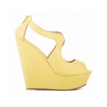 Peep Toe - Anabela Amarelo