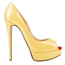 Peep Toe - Verniz Amarelo