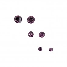 Brincos com Cristais Lavanda - 0,7cm / 0,6cm / 0,4cm