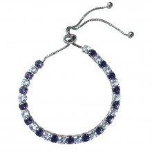 Pulseira Ajustável Roxa e Branca