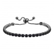 Pulseira Ajustável com Zircônias Negras