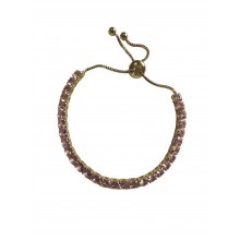 Pulseira Ajustável Dourada Rosa