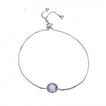 Pulseira com Zircônia Lavanda