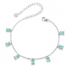Pulseira com Zircônias Azuis