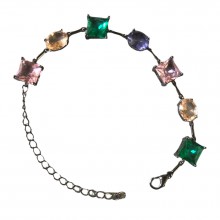 Pulseira com Zircônias Coloridas