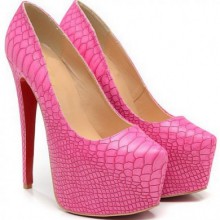 Scarpin - Croco Pink