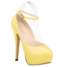 Scarpin - Amarelo com Tornozeleira