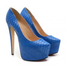 Scarpin - Croco Azul