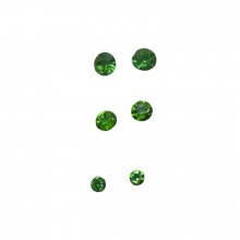 Brincos com Cristais em Verde Claro - 0,7cm / 0,6cm / 0,4cm
