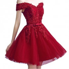 vestido de debutante vermelho curto