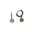 Argolas Prateadas com Zircônias Pendentes