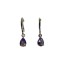 Argolas com Zirônias Roxas Pendentes