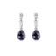 Brincos Pendentes com Cristais Roxos