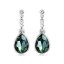 Brincos Pendentes com Cristais Verdes