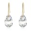 Brincos Pendentes Dourados com Swarovski Cristal