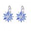 Brincos com Flores Azuis Pendentes