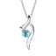 Colar com Cristal Azul Claro