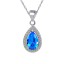Colar com Gota Azul Cravejada