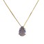 Colar Dourado com Gota Roxa