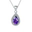 Colar com Gota Roxa Cravejada