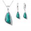 Conjunto com Cristais Verdes