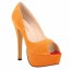 Peep Toe - Camurça Laranja