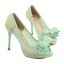 Peep Toe de Renda Mint