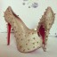 Peep Toe - Dourado com Spikes