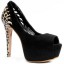 Peep Toe - Preto com Onça