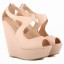 Peep Toe - Anabela Nude