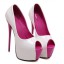 Peep Toe - Branco e Pink