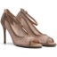 Peep Toe - Nude com Cristais