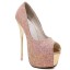 Peep Toe - Rosa e Dourado